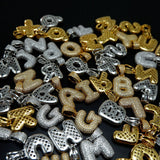 Bubble Letters CZ Necklace (GOLD)