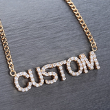All Caps Diamond CZ Necklace