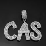Egyptian Style CZ Name Necklace (SILVER)