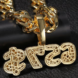 Dazzling Bubble Name CZ Necklace In Cuban Chain (GOLD)