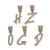 Cursive Letters CZ Custom Necklace (GOLD)