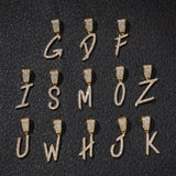 Cursive Letters CZ Custom Necklace (GOLD)