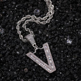 Egyptian Style CZ Name Necklace (SILVER)