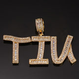 Egyptian Style CZ Name Necklace (GOLD)