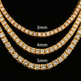 Iced Out Rhinestones Tennis Necklace