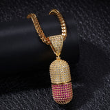CapsulePendant Diamond CZ Necklace