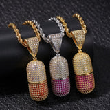 CapsulePendant Diamond CZ Necklace