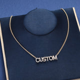 All Caps Diamond CZ Necklace