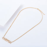 All Caps Diamond CZ Necklace
