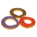 Colorful Rhinestones Tennis Chain Necklace