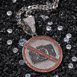 No Image Pendant Diamond CZ Necklace