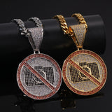 No Image Pendant Diamond CZ Necklace