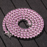 Pink Iced Cubic Zirconia Tennis Chains