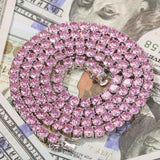 Pink Iced Cubic Zirconia Tennis Chains