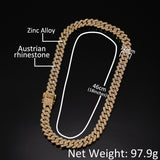 Miami Rhinestones Cuban Necklace