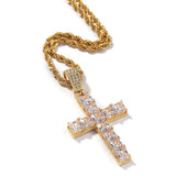 Solid Cross CZ necklace