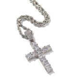 Solid Cross CZ necklace