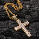 Solid Cross CZ necklace