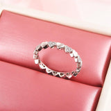 925 Sterling Silver Crystallized Heart Ring