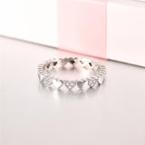 925 Sterling Silver Crystallized Heart Ring