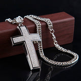 Vintage Cross CZ Necklace