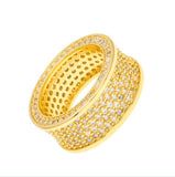 Concave Full CZ Ring