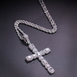 Diamond CZ Cross Necklace