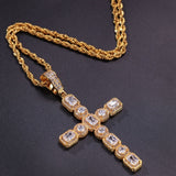 Diamond CZ Cross Necklace