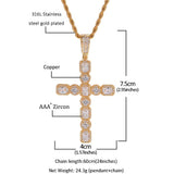 Diamond CZ Cross Necklace