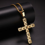 Diamond CZ Cross Necklace