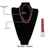 Colorful Rhinestones Tennis Chain Necklace