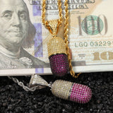 CapsulePendant Diamond CZ Necklace
