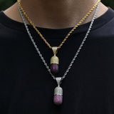 CapsulePendant Diamond CZ Necklace