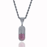 CapsulePendant Diamond CZ Necklace