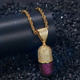CapsulePendant Diamond CZ Necklace