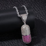 CapsulePendant Diamond CZ Necklace