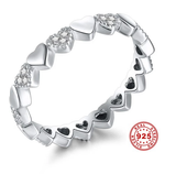 925 Sterling Silver Crystallized Heart Ring